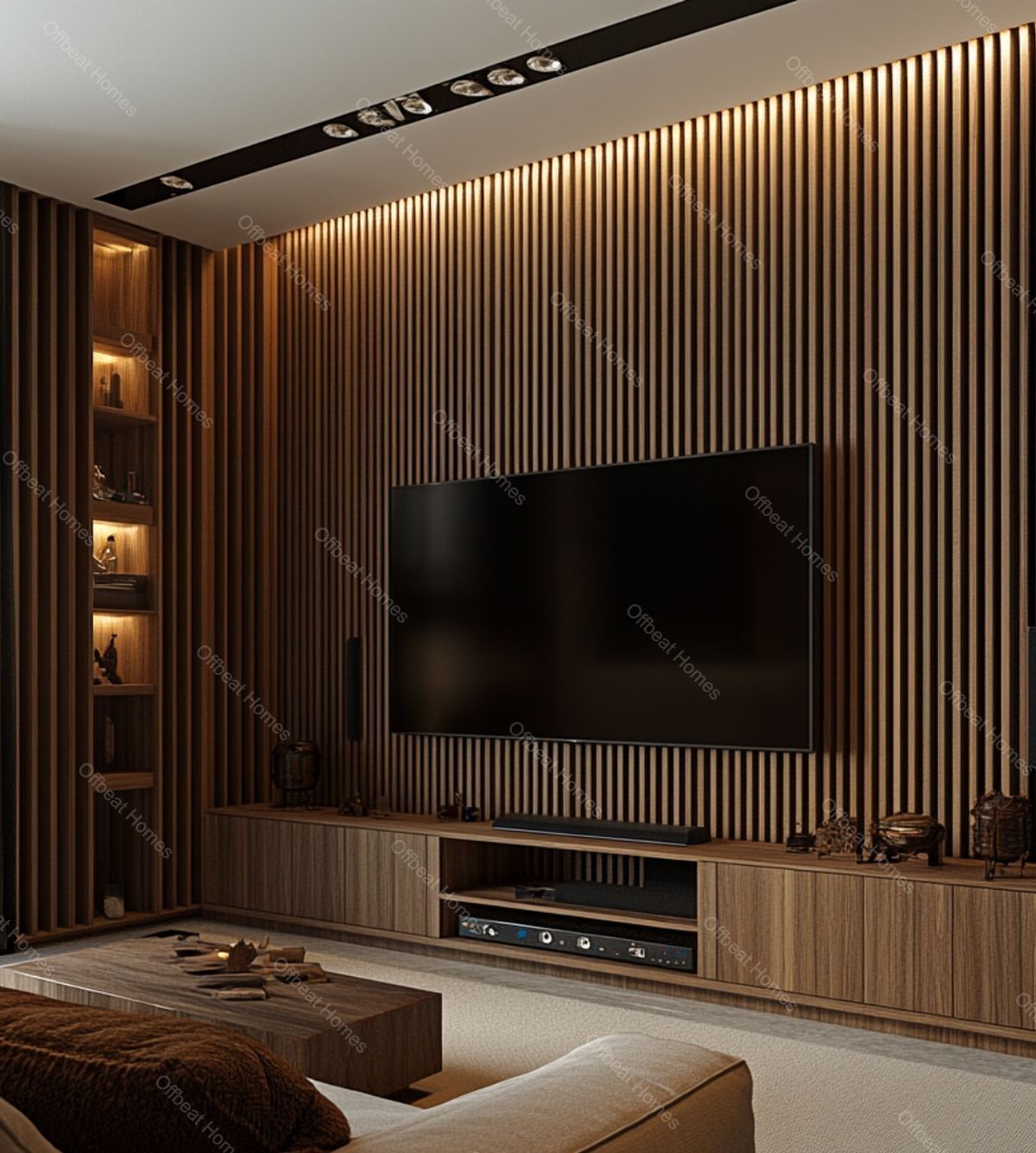 Contemporary Living Room Media Wall Contemporary Living Room Media Wall alignment
