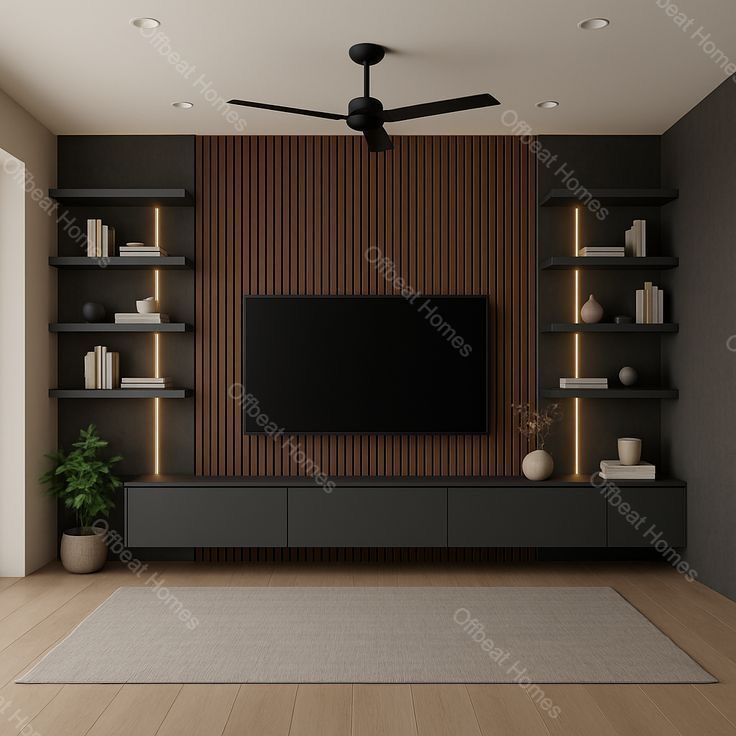 TV Wall Design Rawalpindi TV Wall Design Rawalpindi layout with fluted panels